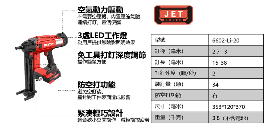 新品預購 6602水泥鋼釘槍