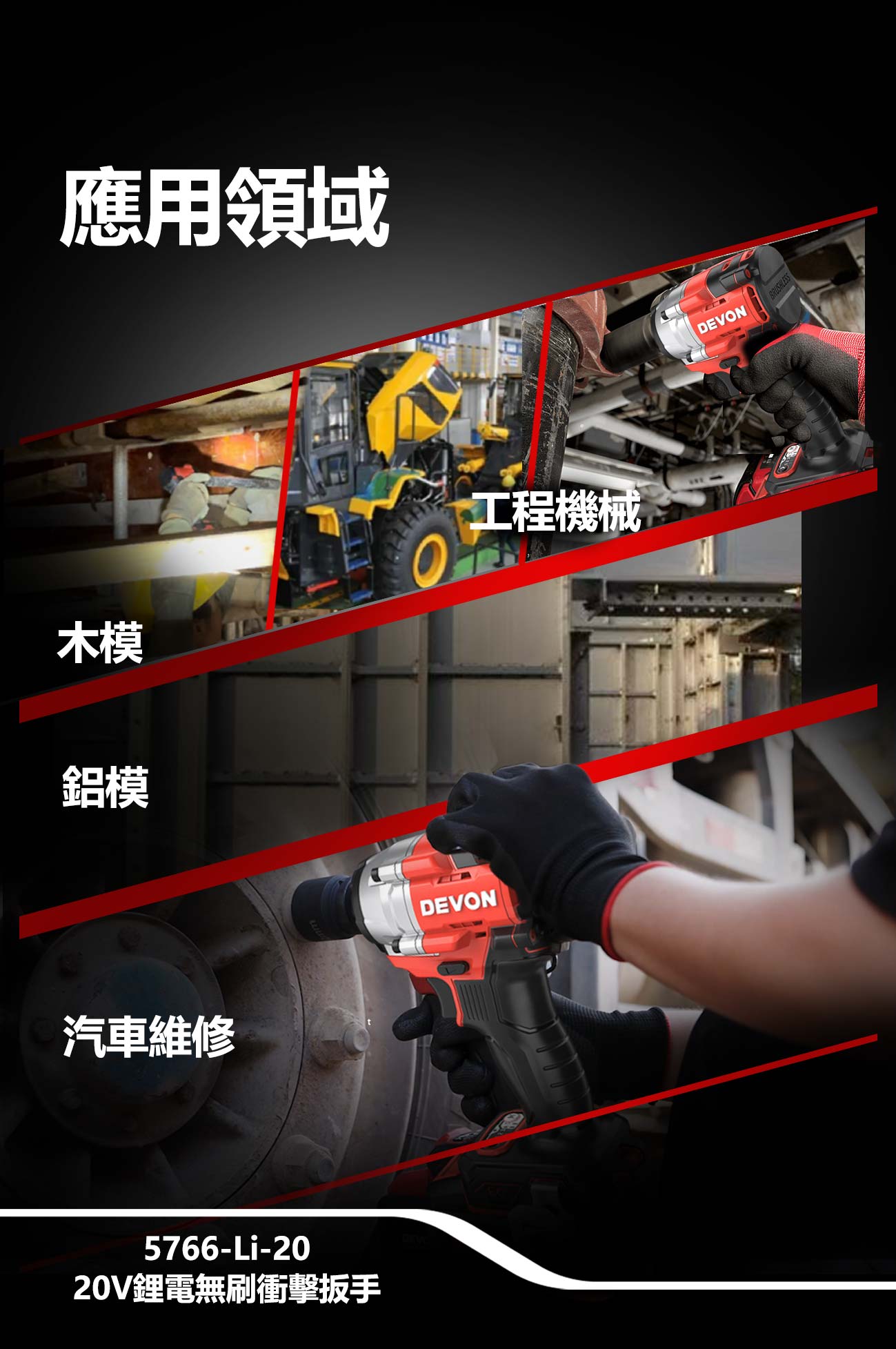 新品登場 5766-Li-20鋰電無刷衝擊扳手