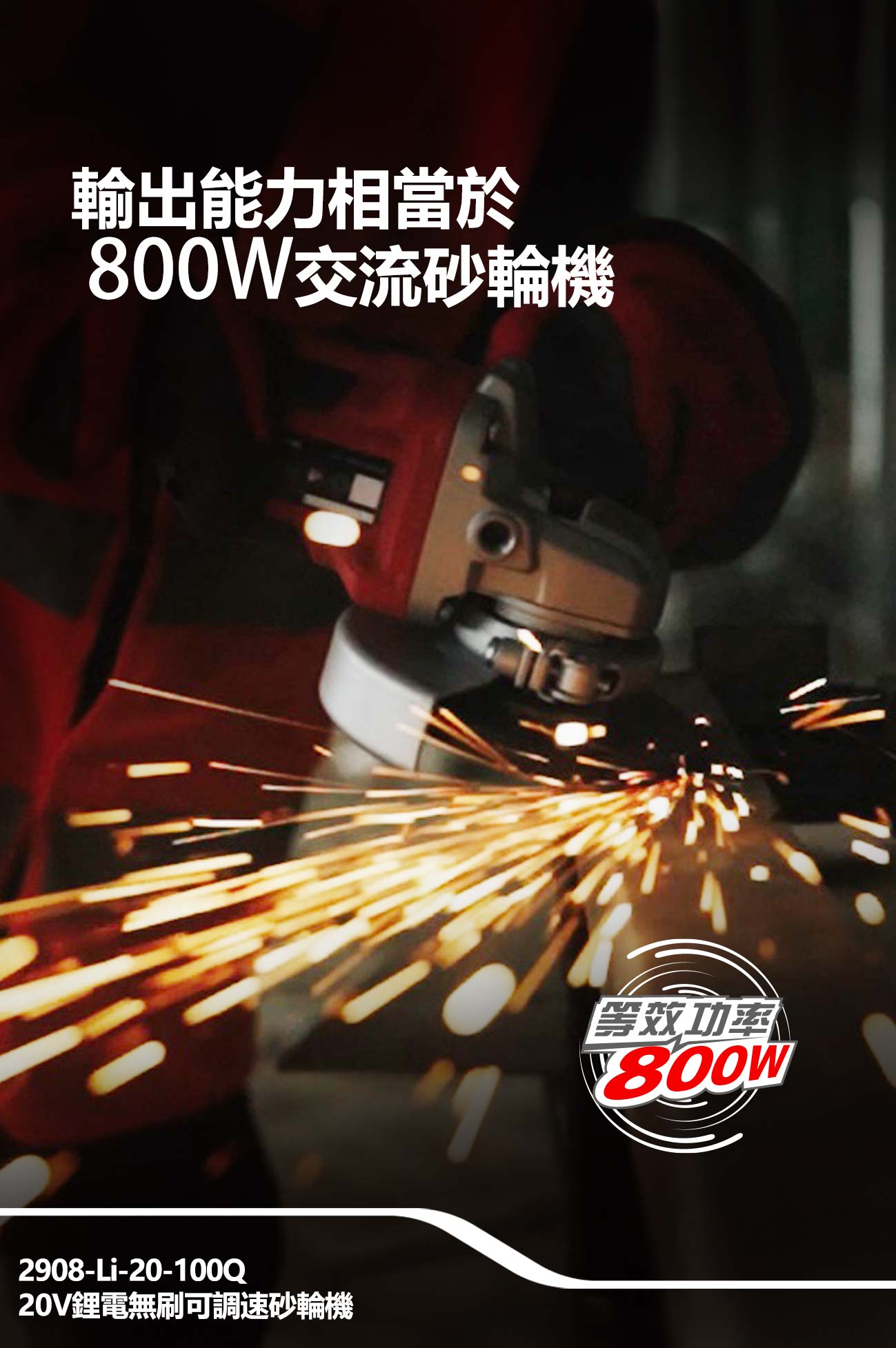 2908-Li-20Q鋰電無刷可調速砂輪機