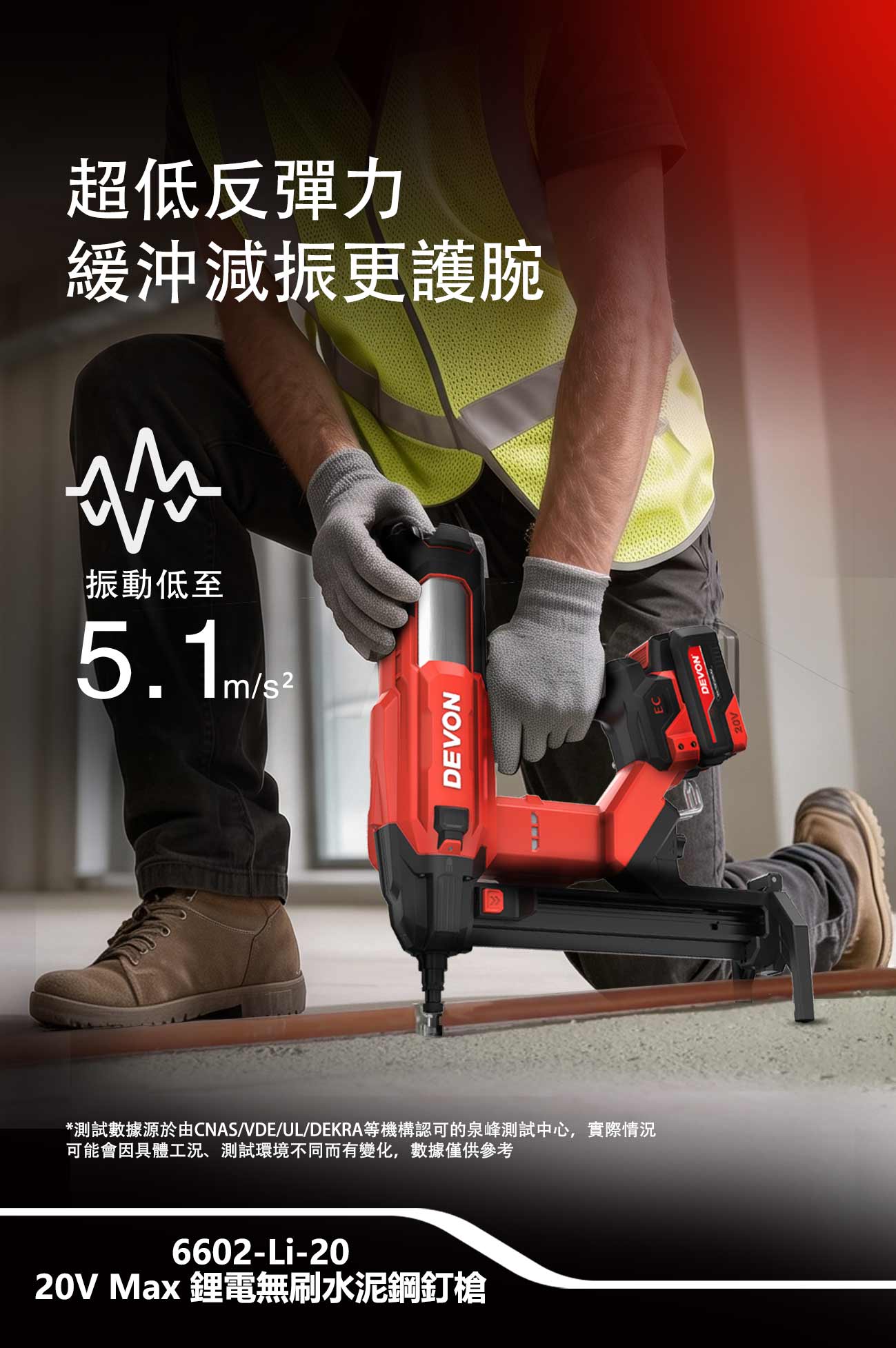 新品登場 6602-Li-20鋰電無刷水泥鋼釘槍